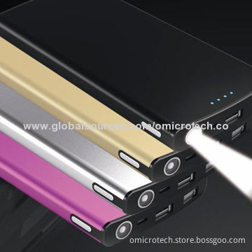 12,000mAh Fashionable Power Banks, Long Standby Time, Dual-USB Ports, Metal Case